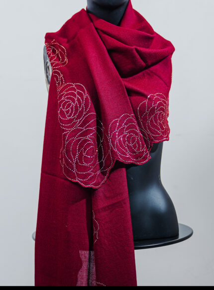Burgundy Cashmere stole