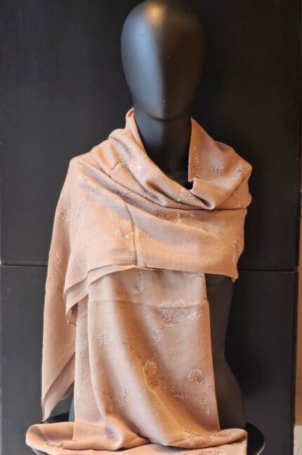 Stole with Floral Pattern in Crystal